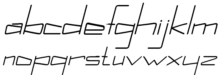 Kuppel Condensed Bold Italic Font LOWERCASE