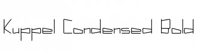 Kuppel Condensed Bold  免费字体下载