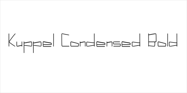Kuppel Condensed Bold Logo