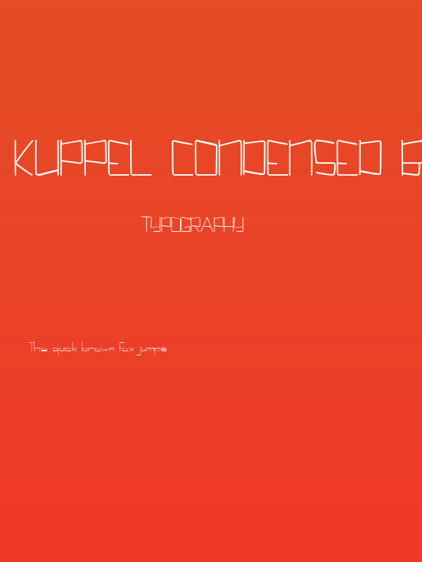 Kuppel Condensed Bold Poster