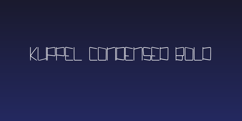Kuppel Condensed Bold Social Header