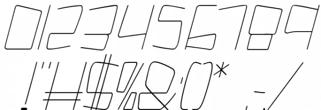 Kuppel Condensed Thin Italic Font OTHER CHARS