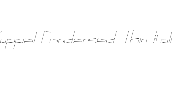 Kuppel Condensed Thin Italic Logo