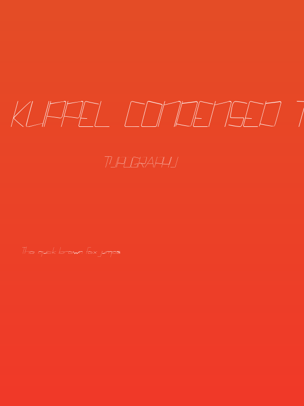 Kuppel Condensed Thin Italic Poster
