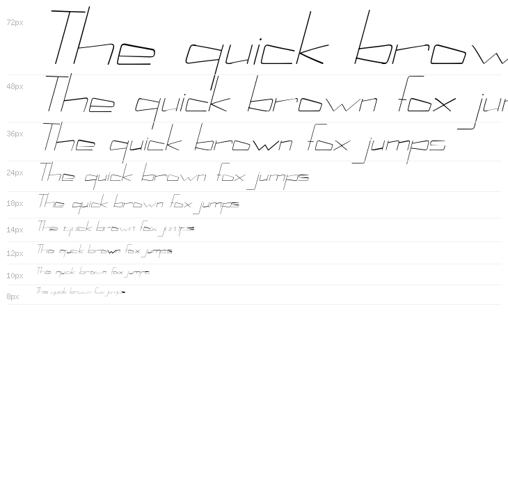 Kuppel Condensed Thin Italic Waterfall