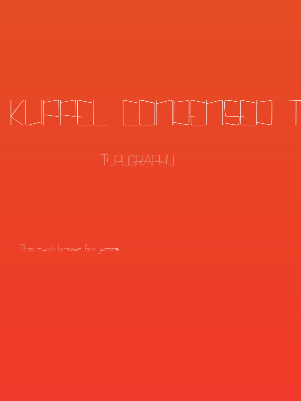 Kuppel Condensed Thin Poster