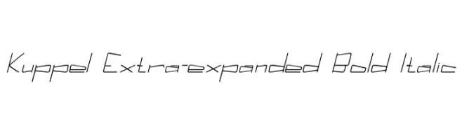 Kuppel Extra-expanded Bold Italic  免费字体下载