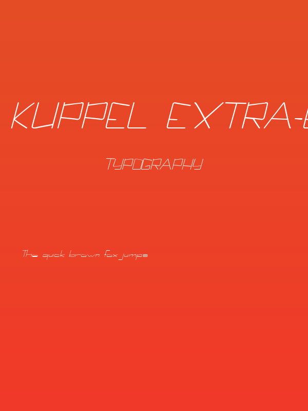 Kuppel Extra-expanded Bold Italic Poster