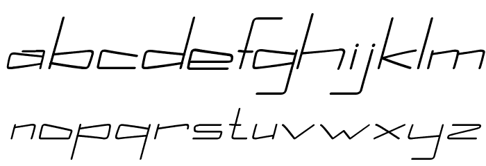 Kuppel Extra-expanded Bold Italic Font LOWERCASE