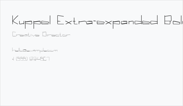 Kuppel Extra-expanded Bold Business Card