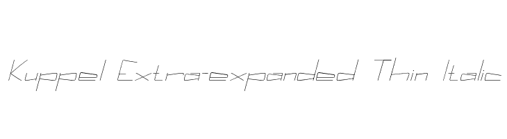Kuppel Extra-expanded Thin Italic Font