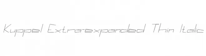 Kuppel Extra-expanded Thin Italic  नि: शुल्क फ़ॉन्ट्स डाउनलोड