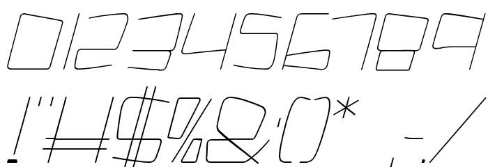 Kuppel Extra-expanded Thin Italic Font OTHER CHARS