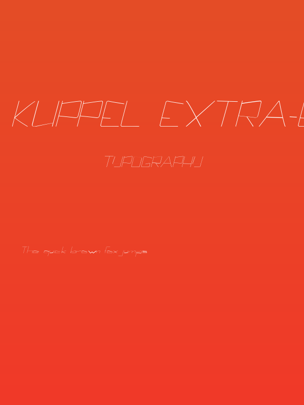 Kuppel Extra-expanded Thin Italic Poster