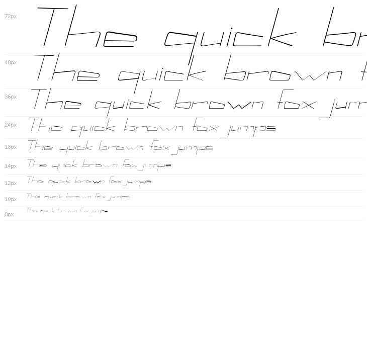 Kuppel Extra-expanded Thin Italic Waterfall