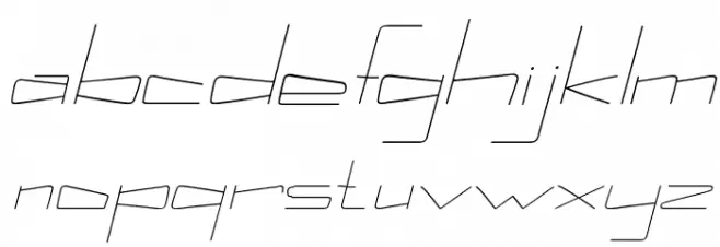 Kuppel Extra-expanded Thin Italic Fonte MINÚSCULAS
