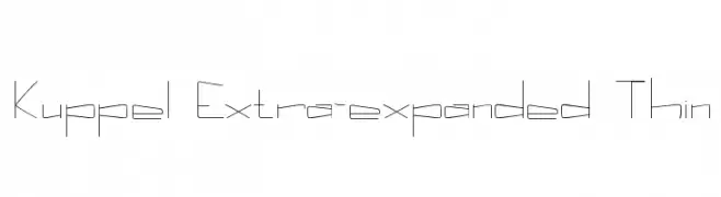 Kuppel Extra-expanded Thin  フリーフォントのダウンロード