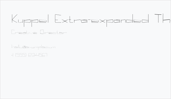 Kuppel Extra-expanded Thin Business Card
