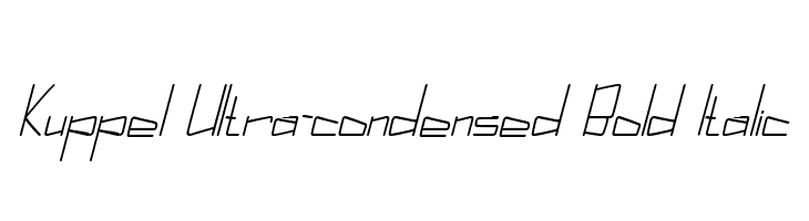 Kuppel Ultra-condensed Bold Italic Font