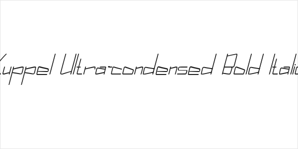 Kuppel Ultra-condensed Bold Italic Logo