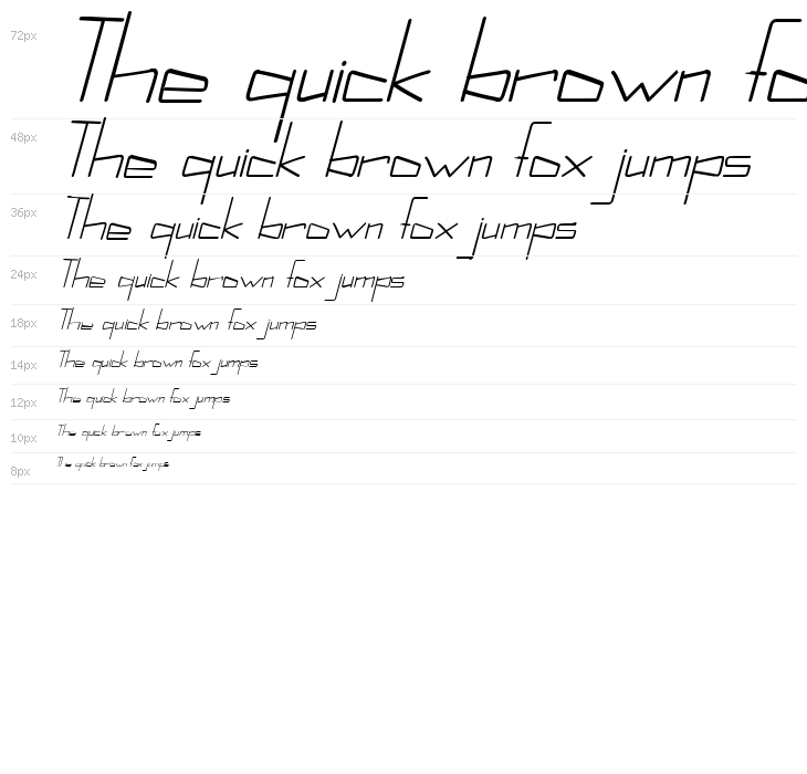 Kuppel Ultra-condensed Bold Italic Waterfall