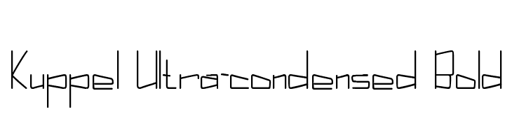 Kuppel Ultra-condensed Bold  Скачать бесплатные шрифты