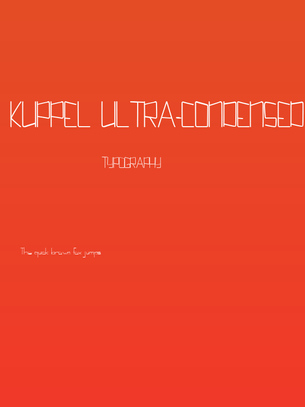 Kuppel Ultra-condensed Bold Poster