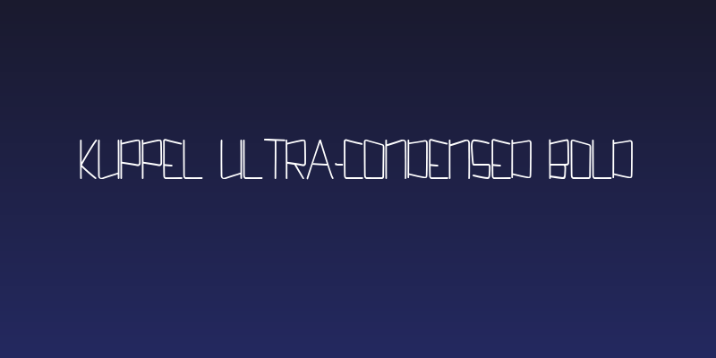 Kuppel Ultra-condensed Bold Social Header
