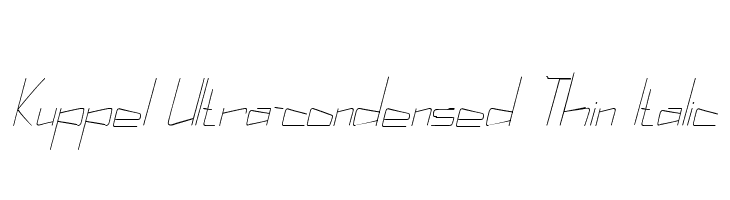 Kuppel Ultra-condensed Thin Italic Font