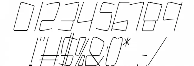 Kuppel Ultra-condensed Thin Italic Font OTHER CHARS