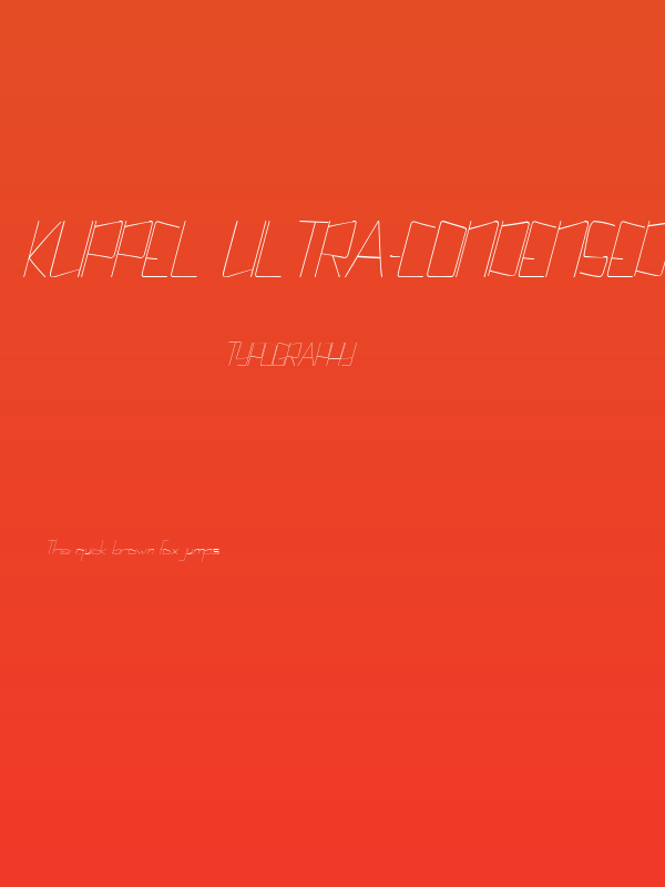 Kuppel Ultra-condensed Thin Italic Poster