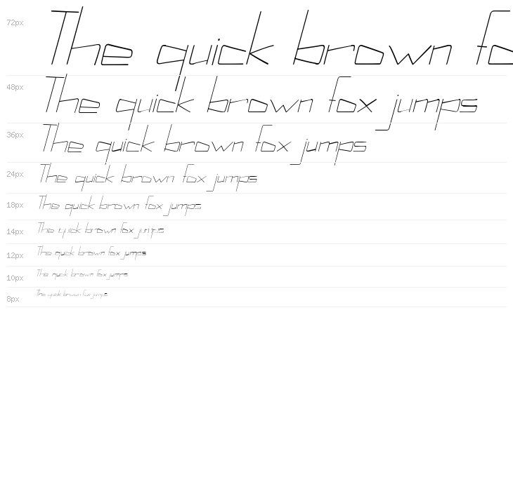 Kuppel Ultra-condensed Thin Italic Waterfall