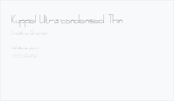 Kuppel Ultra-condensed Thin Business Card