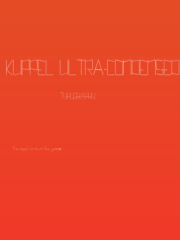 Kuppel Ultra-condensed Thin Poster