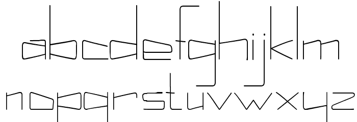 Kuppel Ultra-condensed Thin Font LOWERCASE
