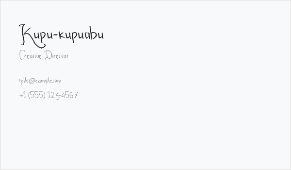 Kupu-kupuabu Business Card