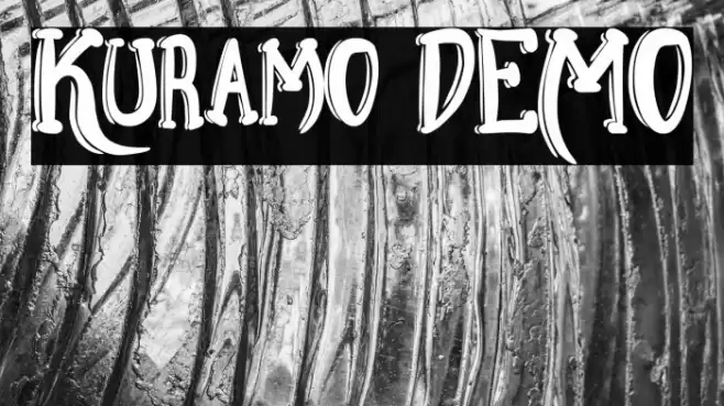 Kuramo DEMO Font examples