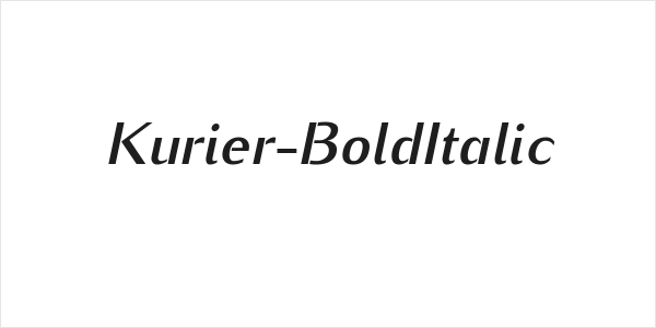 Kurier-BoldItalic Logo