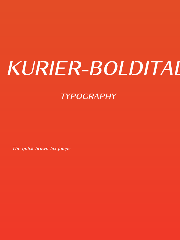 Kurier-BoldItalic Poster