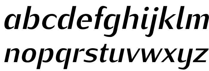 Kurier-BoldItalic Font LOWERCASE
