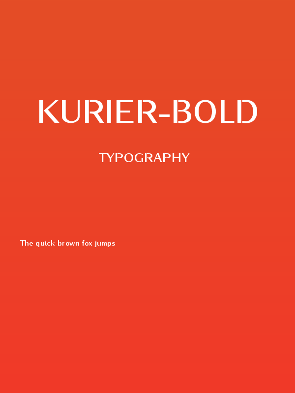 Kurier-Bold Poster
