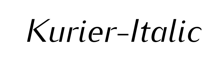 Kurier-Italic Font