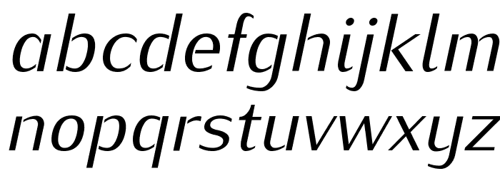 Kurier-Italic Font LOWERCASE