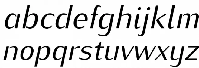 Kurier-Italic फ़ॉन्ट लोअरकेस