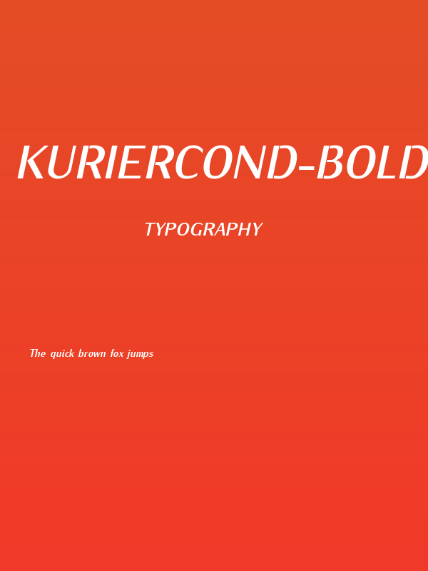 KurierCond-BoldItalic Poster