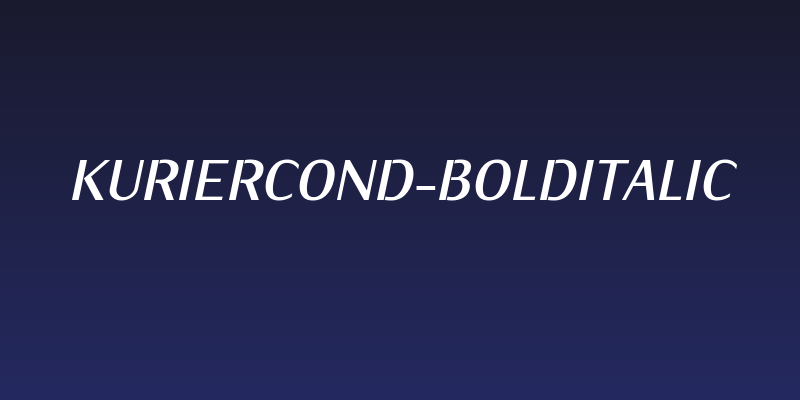 KurierCond-BoldItalic Social Header