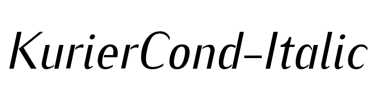 KurierCond-Italic Font