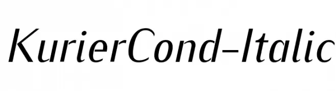 KurierCond-Italic  नि: शुल्क फ़ॉन्ट्स डाउनलोड