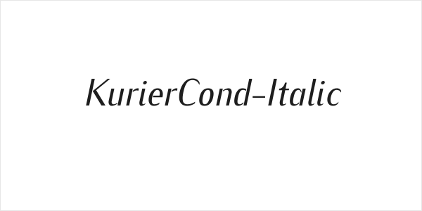 KurierCond-Italic Logo