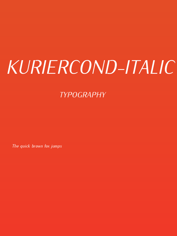 KurierCond-Italic Poster